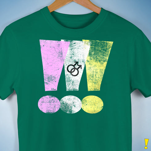 Twink Pride Grunge Exclamation Points Premium Unisex T-Shirt - Kelly Green